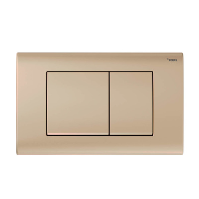 Панель смыва РЕХАУ NOVA QUAD 001 с прямоугольными клавишами, пластик, золотой, матовый (19102061001)