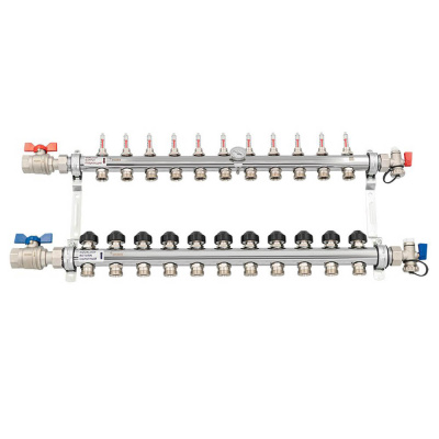 Коллектор Рехау HKV-D 11 V2A с расходомерами (12081113002)