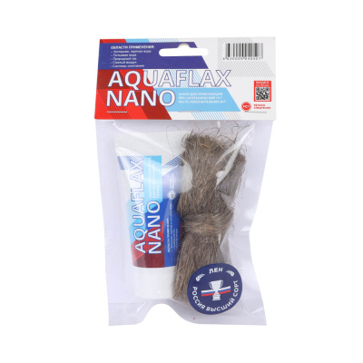 Уплотнительная паста Сантехмастер 30 грамм тюбик + 15 грамм лён Aquaflax nano (04050)