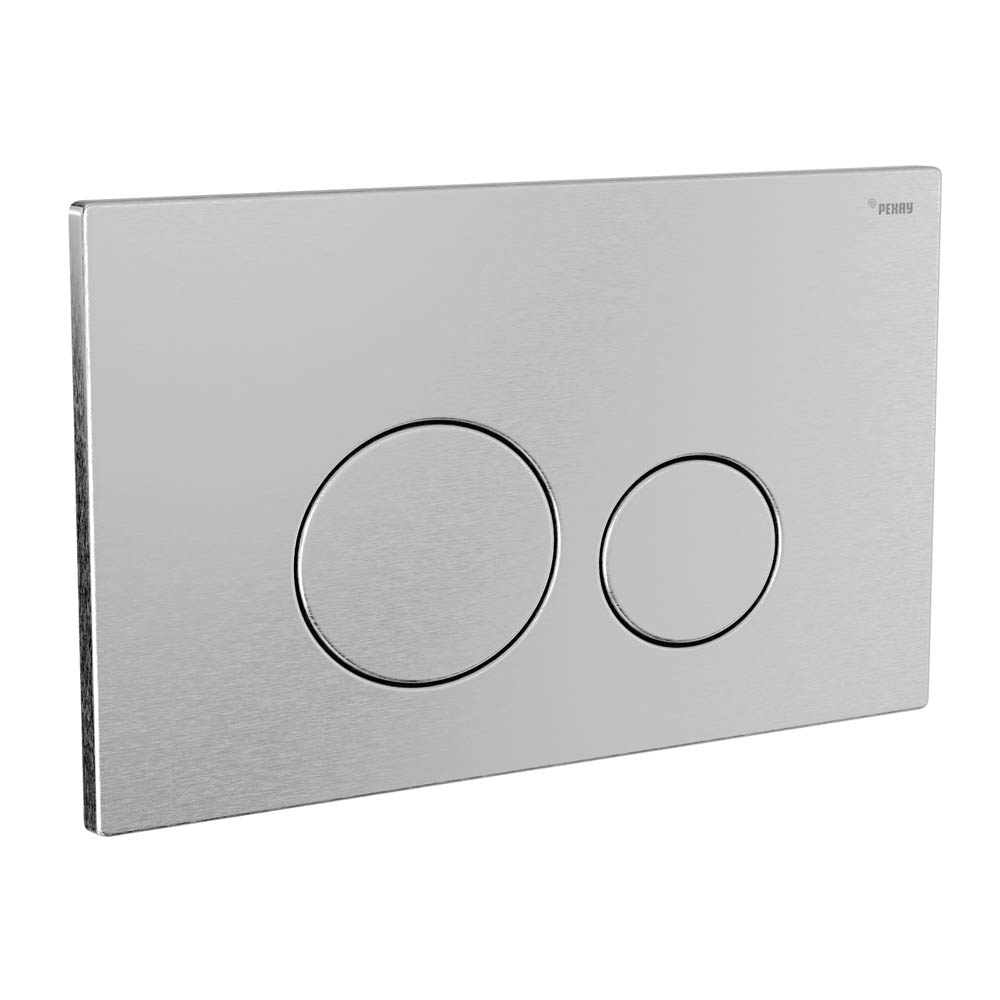 Панель смыва РЕХАУ NOVA ORB STEEL с круглыми клавишами с покрытием против отпечатков пальцев, нержавеющая сталь, цвет брашированная нержавеющая сталь, матовый (19102601001)