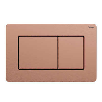 Панель смыва РЕХАУ NOVA QUAD STEEL с прямоугольными клавишами с покрытием против отпечатков пальцев, нержавеющая сталь, брашированное розовое золото, матовый (19102741001)