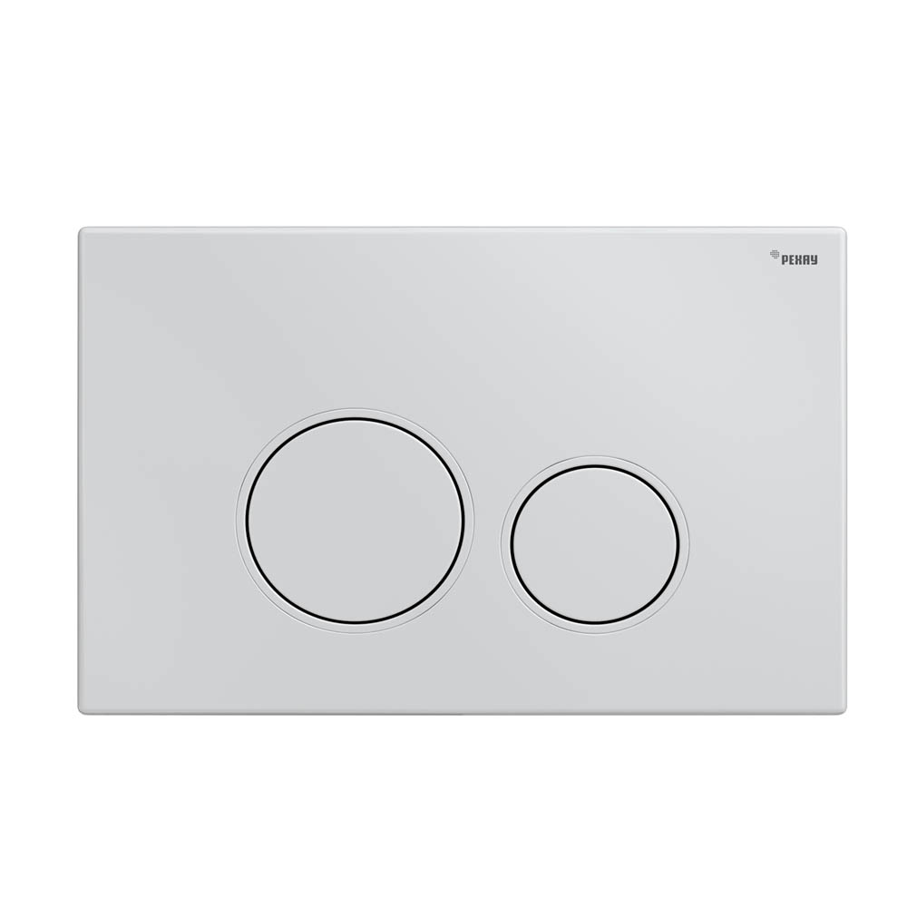 Комплект инсталляции РЕХАУ NOVAFLOW с панелью смыва NOVA ORB 001 с круглыми клавишами, пластик, белый, глянцевый (19101051001)