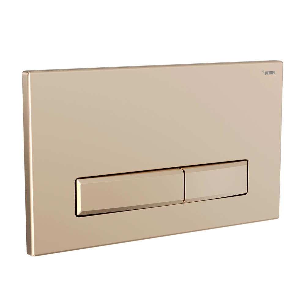 Панель смыва РЕХАУ NOVA LONG 001 с прямоугольными клавишами, пластик, золотой, матовый (19102371001)