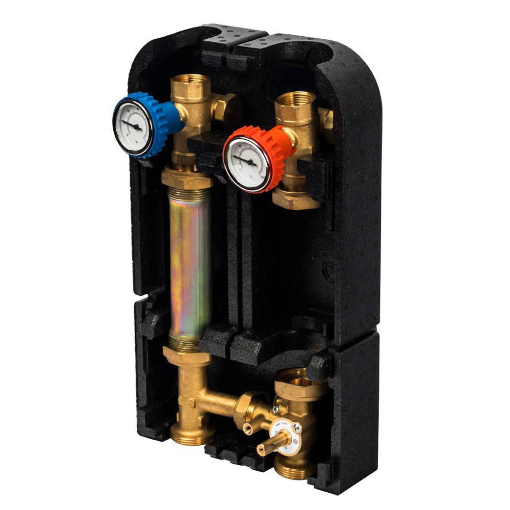 Насосная группа STOUT с 3-х ходовым приводным смесителем 1" без насоса, 29 kW[DT10°C] (SDG-0007-002501)