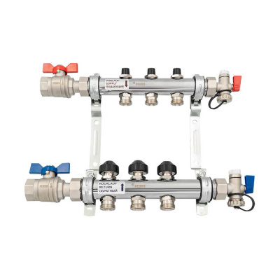 Комплект коллекторов Рехау HKV 3 контура с шаровыми кранами (12180313001)
