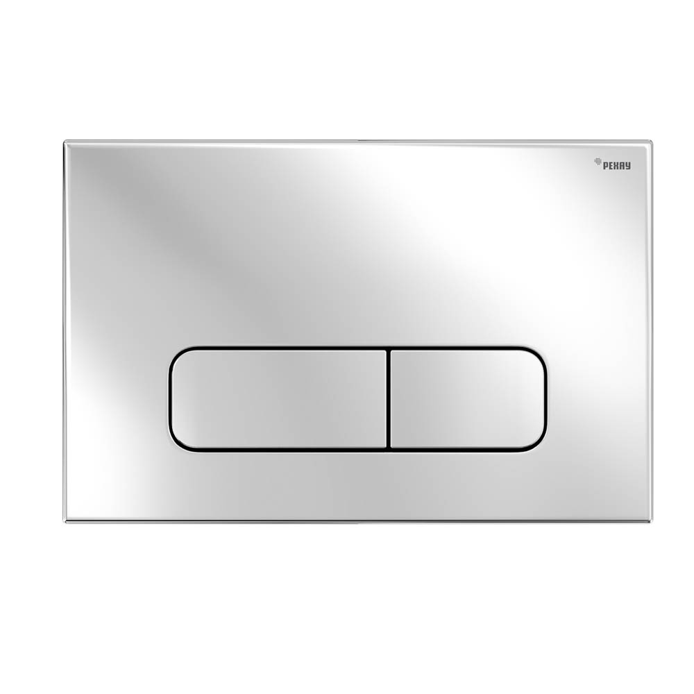 Комплект инсталляции РЕХАУ NOVAFLOW с панелью смыва NOVA ELLIPSE 001 с овальными клавишами, пластик, хром, глянцевый (19101091001)