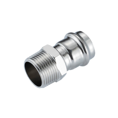 Соединитель Gappo 18xR1/2" прямой с переходом на наружную резьбу нержавеющая сталь (G1103.1804)