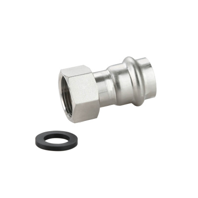 Соединитель Gappo 15x3/4" с накидной гайкой нержавеющая сталь (G1105.1505)