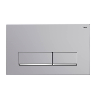 Панель смыва РЕХАУ NOVA LONG 002 с прямоугольными клавишами, пластик, серебристый, матовый, нижняя полоса клавиш хром, глянцевый (19102521001)