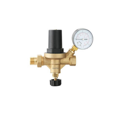 Клапан автоматической подпитки Gappo 1/2" гайка/штуцер (c манометром) (G1405.04)