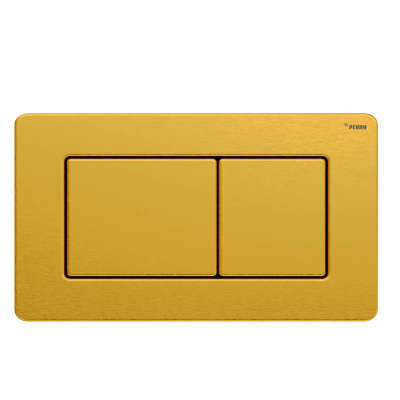 Панель смыва РЕХАУ NOVA PUBLIC антивандальная с прямоугольными клавишами с покрытием против отпечатков пальцев, нержавеющая сталь, брашированное титановое золото, матовый (19102861001)