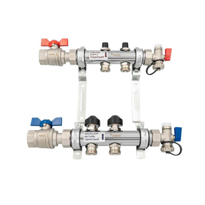 Комплект коллекторов Рехау HKV 2 контура с шаровыми кранами (12180213001)