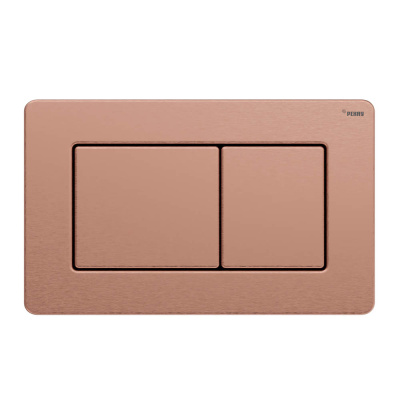 Панель смыва РЕХАУ NOVA PUBLIC антивандальная с прямоугольными клавишами с покрытием против отпечатков пальцев, нержавеющая сталь, брашированное розовое золото, матовый (19102841001)