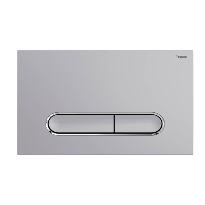 Панель смыва РЕХАУ NOVA ELLIPSE 002 с овальными клавишами, пластик, серебристый, матовый, контур клавиш хром, глянцевый (19102421001)