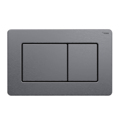 Панель смыва РЕХАУ NOVA QUAD STEEL с прямоугольными клавишами с покрытием против отпечатков пальцев, нержавеющая сталь, брашированный графитовый, матовый (19102721001)