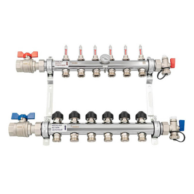 Коллектор Рехау HKV-D 6 V2A с расходомерами (12080613002)