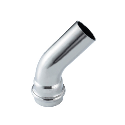 Угольник Gappo 15x15 45° (раструб–труба) нержавеющая сталь (G1112.1515)