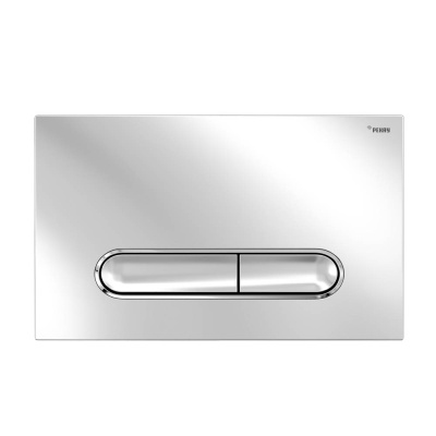 Панель смыва РЕХАУ NOVA ELLIPSE 002 с овальными клавишами, пластик, хром глянцевый, контур клавиш хром, глянцевый (19102411001)