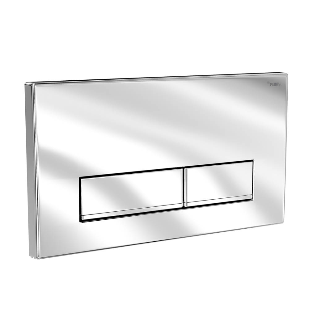 Панель смыва РЕХАУ NOVA LONG 002 с прямоугольными клавишами, пластик, хром, глянцевый, нижняя полоса клавиш хром, глянцевый (19102511001)