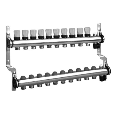 Коллектор Meibes 10 выходов из нержавеющей стали с расходомерами (M1794130)