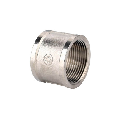 Муфта резьбовая латунная Gappo ВР 1/2" никелированная (G2201.04)