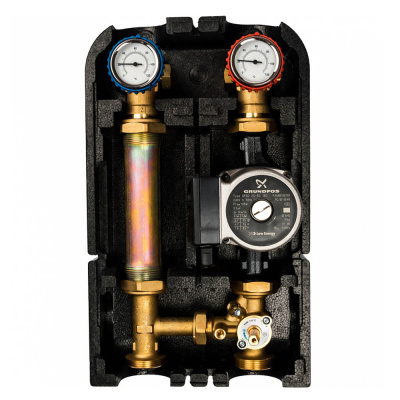 Насосная группа STOUT с 3-х ходовым приводным смесителем 1" с насосом Grundfos UPSO 25-65, 29 kW[DT10°C] (SDG-0007-002502)