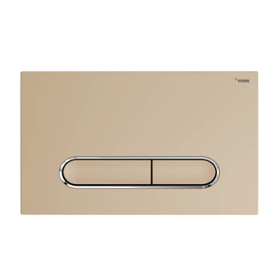 Панель смыва РЕХАУ NOVA ELLIPSE 002 с овальными клавишами, пластик, золотой, матовый, контур клавиш хром, глянцевый (19102451001)