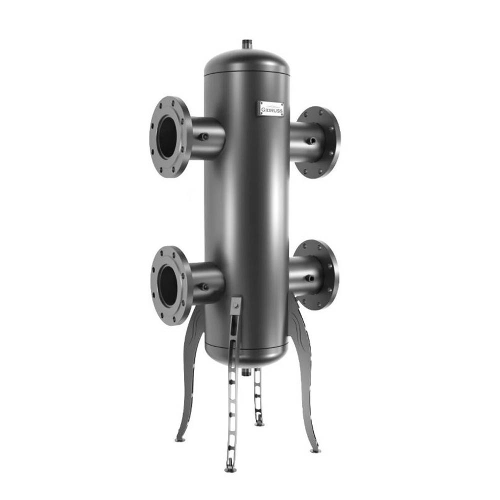 Гидравлический разделитель Gidruss GR-1200-125 до 1.2 МВт 4 подключения Rp ½″ (GR 12F00 20)