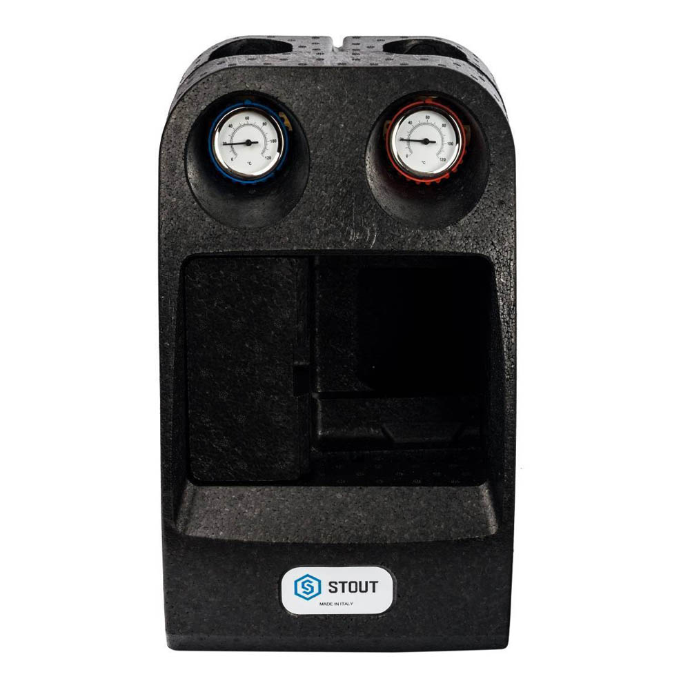 Насосная группа STOUT с прямым контуром 1" без насоса в теплоизоляции 35kW[DT10°C] (SDG-0001-002501)