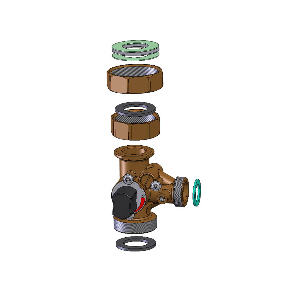 Клапан Meibes трехходовой смесительный правый (ME-66625.4)