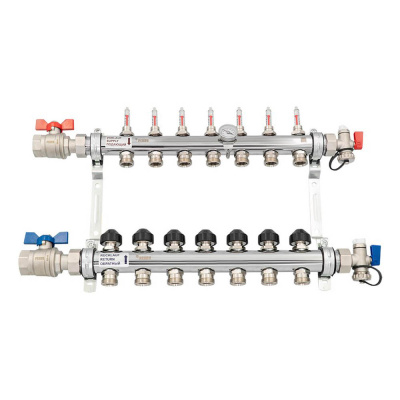 Коллектор Рехау HKV-D 7 V2A с расходомерами (12080713002)