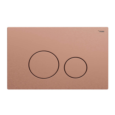 Панель смыва РЕХАУ NOVA ORB STEEL с круглыми клавишами с покрытием против отпечатков пальцев, нержавеющая сталь, брашированное розовое золото, матовый (19102641001)