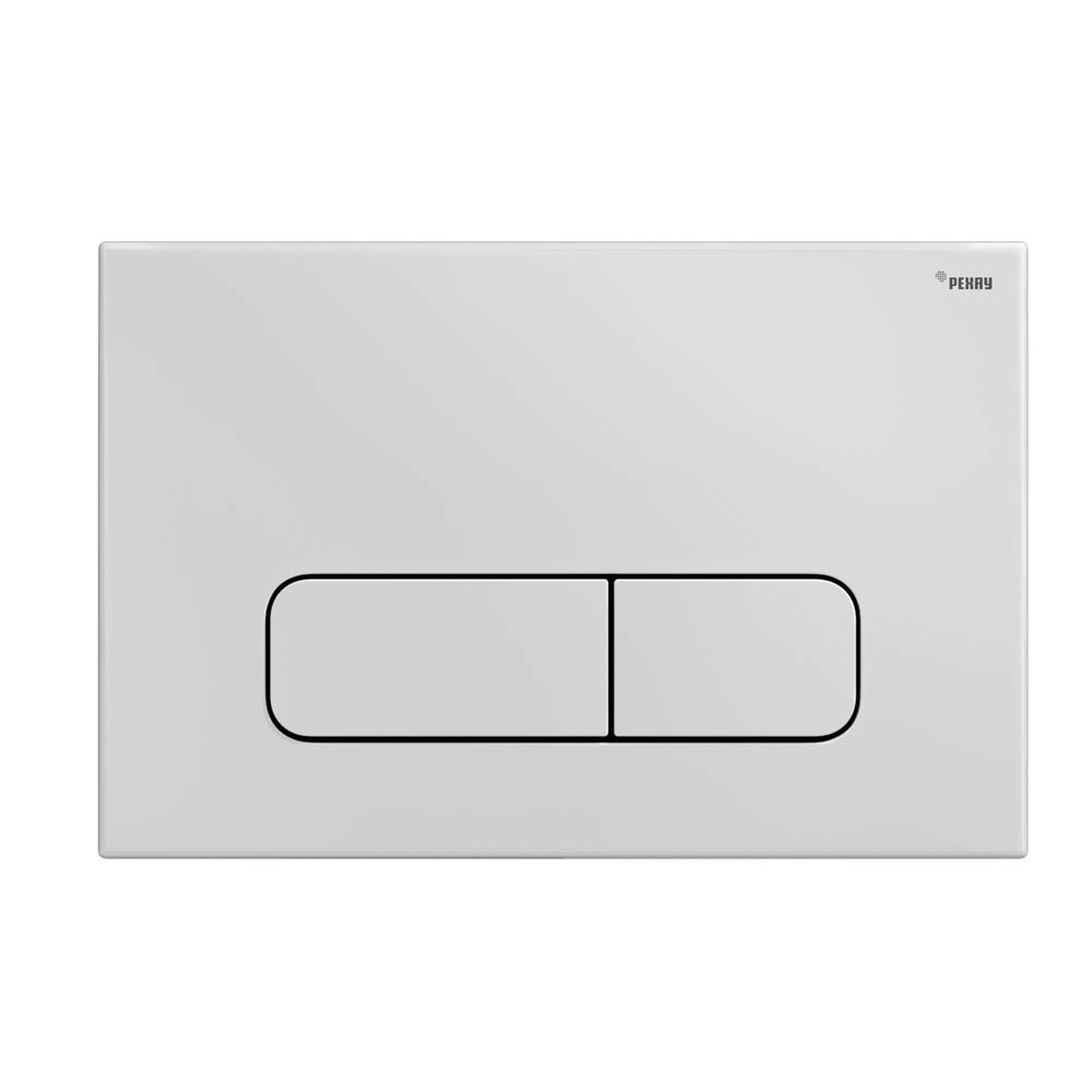 Комплект инсталляции РЕХАУ NOVAFLOW с панелью смыва NOVA ELLIPSE 001 с овальными клавишами, пластик, белый, глянцевый (19101081001)