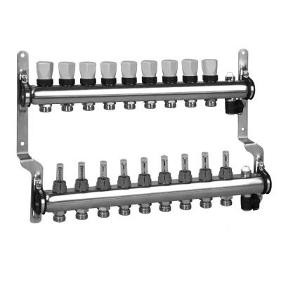 Коллектор Meibes 9 выходов из нержавеющей стали с расходомерами (M1794149)