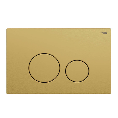 Панель смыва РЕХАУ NOVA ORB STEEL с круглыми клавишами с покрытием против отпечатков пальцев, нержавеющая сталь, брашированное циркониевое золото, матовый (19102651001)