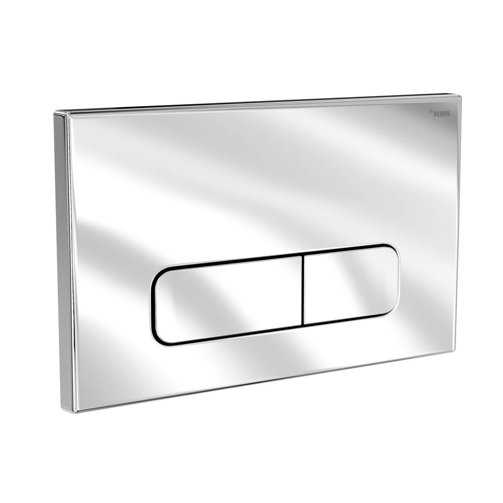 Панель смыва РЕХАУ NOVA ELLIPSE 001 с овальными клавишами, пластик, хром, глянцевый (19102111001)