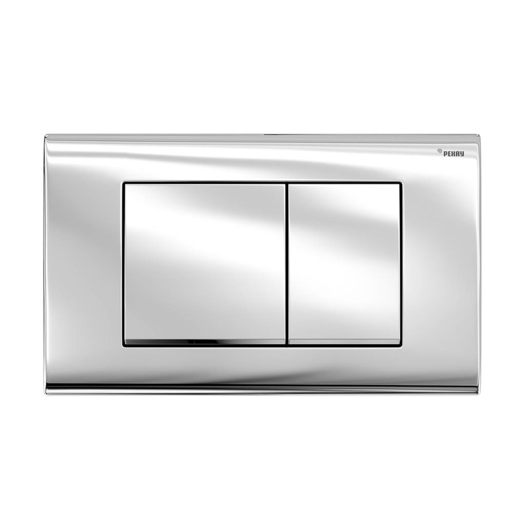 Комплект инсталляции РЕХАУ NOVAFLOW с панелью смыва NOVA QUAD 001 с прямоугольными клавишами, пластик, хром, глянцевый (19101031001)