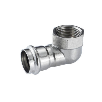 Угольник Gappo 18x1/2" с переходом на внутреннюю резьбу нержавеющая сталь (G1115.1804)