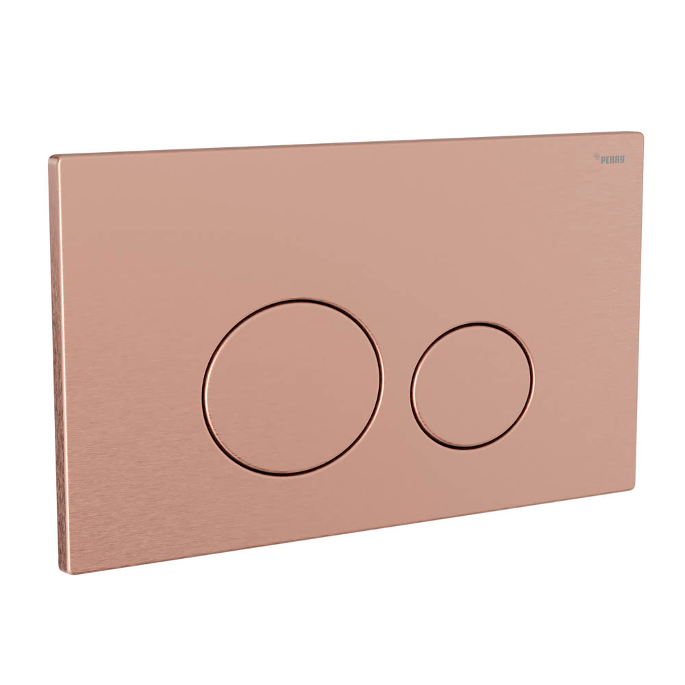 Панель смыва РЕХАУ NOVA ORB STEEL с круглыми клавишами с покрытием против отпечатков пальцев, нержавеющая сталь, брашированное розовое золото, матовый (19102641001)