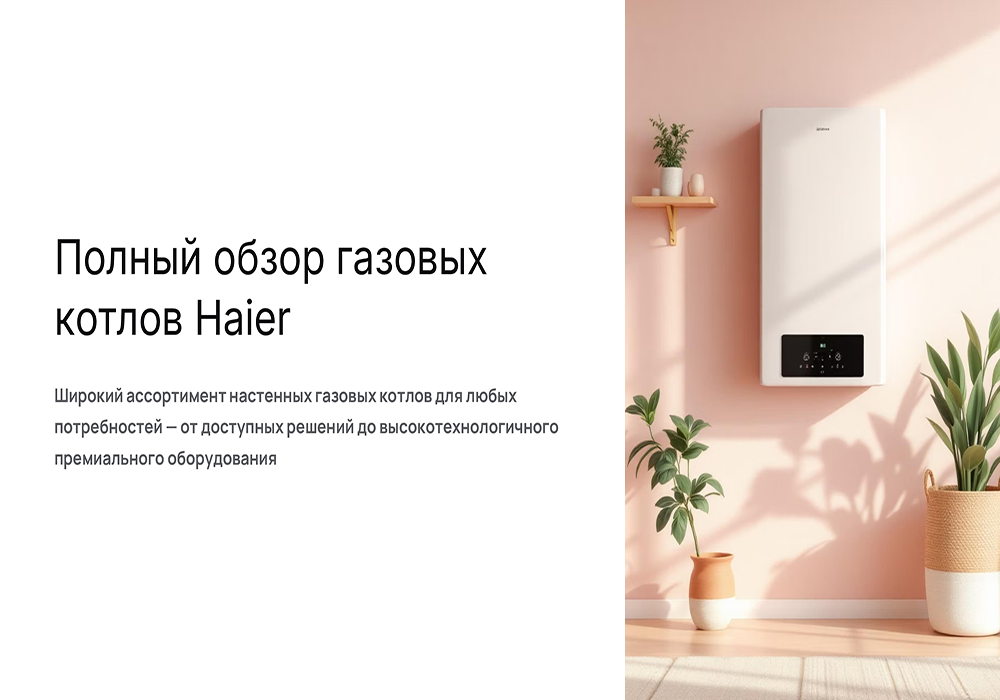 Бренд Haier предлагает широкий ассортимент газовых настенных котлов