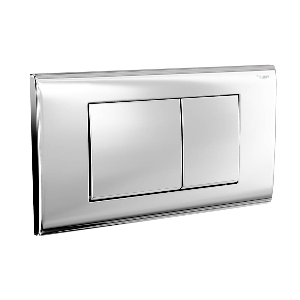 Панель смыва РЕХАУ NOVA QUAD 001 с прямоугольными клавишами, пластик, хром, глянцевый (19102021001)