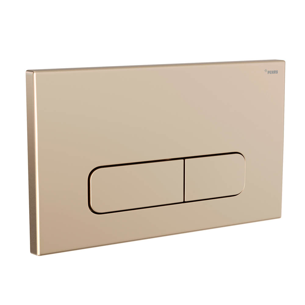 Панель смыва РЕХАУ NOVA ELLIPSE 001 с овальными клавишами, пластик, золотой, матовый (19102151001)