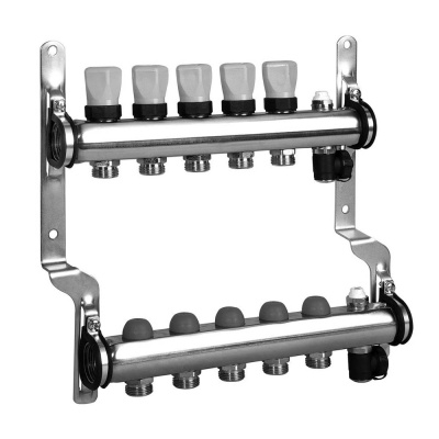 Коллектор Meibes 5 выходов из нержавеющей стали с термовставками (M1794125)