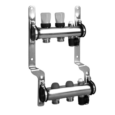 Коллектор Meibes 2 выхода из нержавеющей стали с термовставками (M1794122)