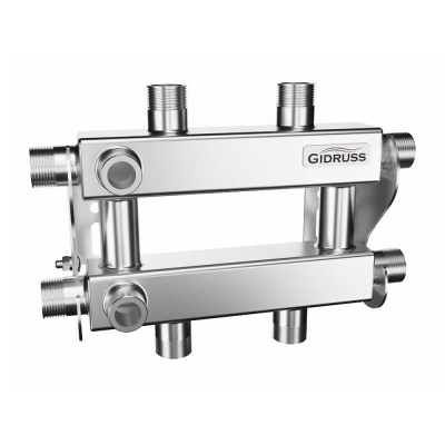 Кольцевой коллектор для отопления на 2 контура RMSS-40-2 G ¾″ 90 мм (RM 40A30 21)