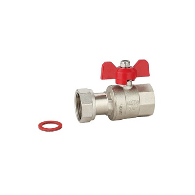 Кран шаровой Gappo 1/2"X1/2" ВР-ВР прямой с накидной гайкой бабочка (G216.04)