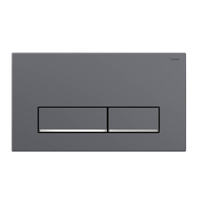 Панель смыва РЕХАУ NOVA LONG 002 с прямоугольными клавишами, пластик, графит,матовый, нижняя полоса клавиш хром, глянцевый (19102531001)