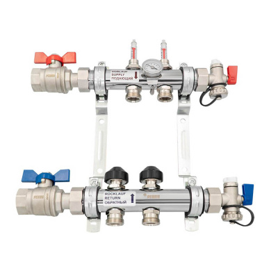 Коллектор Рехау HKV-D 2 V2A с расходомерами (12080213002)