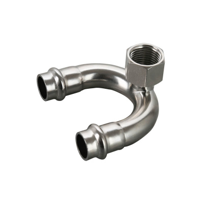 Пресс-водорозетка Gappo 15x1/2"x15 проходная из нержавеющей стали (G1118.150415)